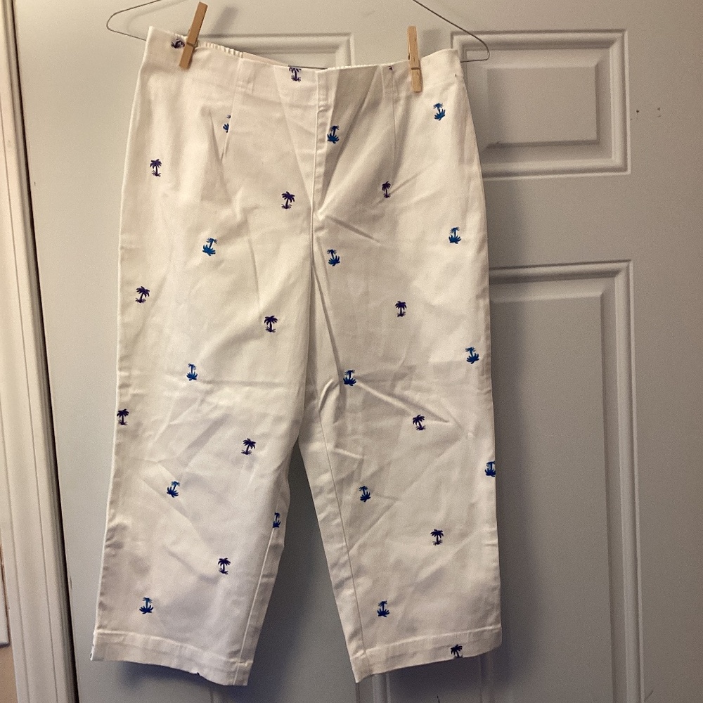 White Stag Nautical Blue and White Capris